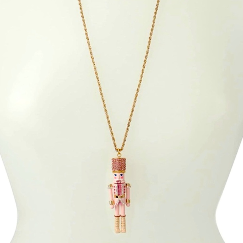 New Betsey Johnson Nutcracker Pendant Long Necklace - Picture 6 of 13